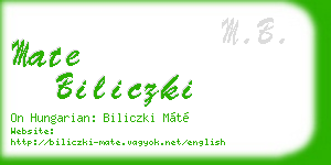 mate biliczki business card